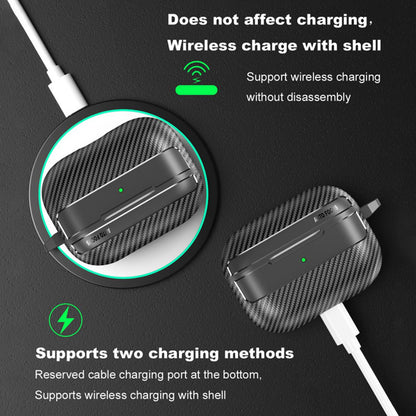 Futrola Techsuit CarbonFiber za Apple AirPods Pro 3, Crna