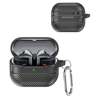 Futrola Techsuit CarbonFiber za Samsung Galaxy Buds3 FE / Buds3 Pro / Buds3, Crna