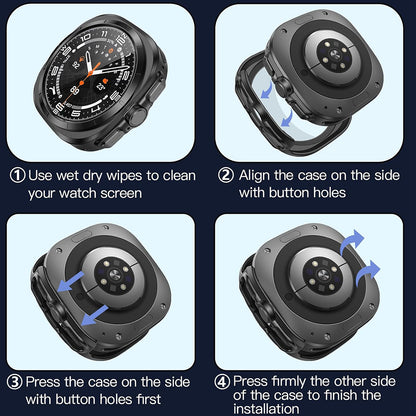 Techsuit Defense360 Pro futrola za Samsung Galaxy Watch Ultra, Crna
