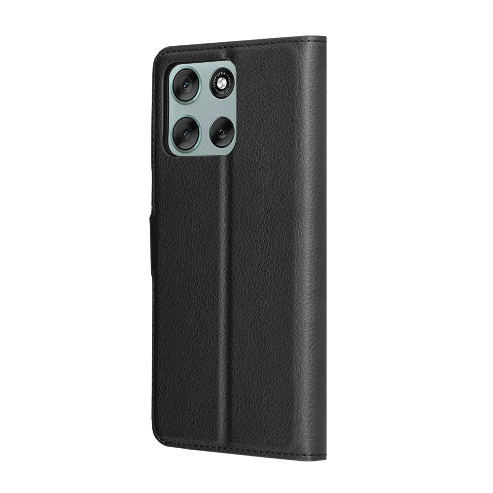 Futrola za Motorola Moto G56, Techsuit, Leather Folio, Crna