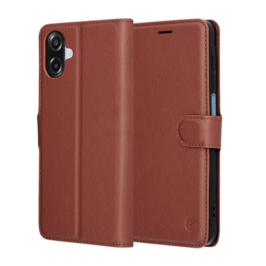 Futrola za Samsung Galaxy A07 4G A075, Techsuit, Kožna Folio, Braon