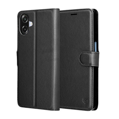 Futrola za Samsung Galaxy A07 4G A075, Techsuit, Leather Folio, Crna