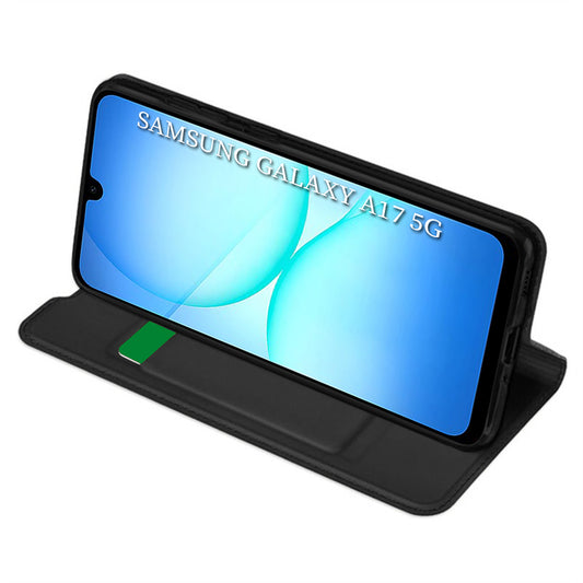 Futrola za Samsung Galaxy A17 5G, Techsuit, Magskin Book, Crna
