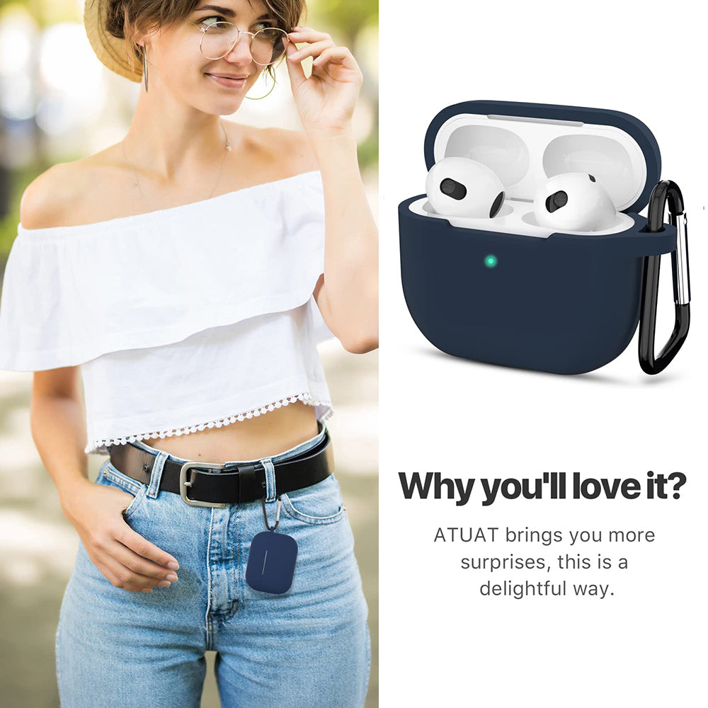 Techsuit silikonska futrola za Apple AirPods 3, tamnoplava