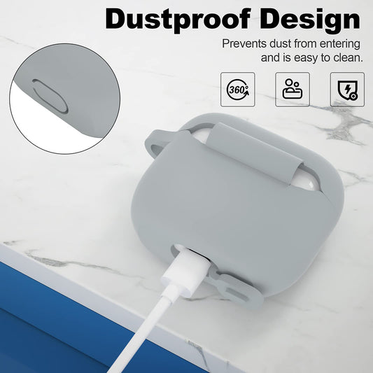 Futrola Techsuit Silicone za Apple AirPods 3, Siva