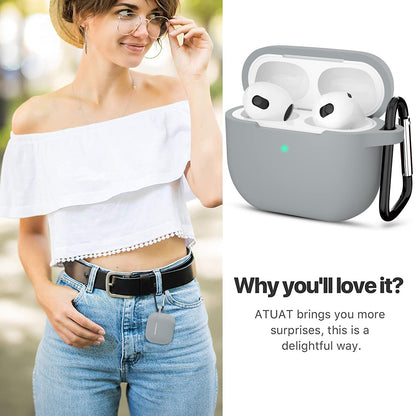 Futrola Techsuit Silicone za Apple AirPods 3, Siva