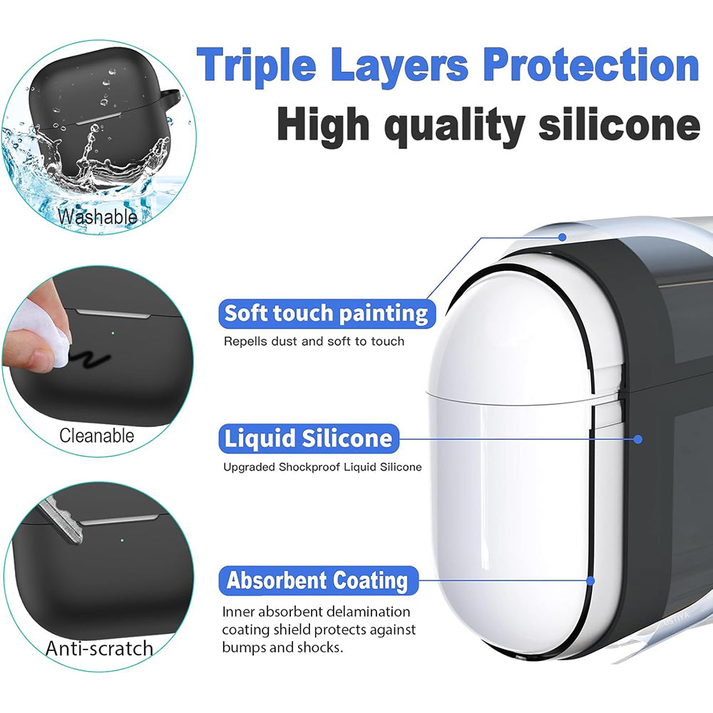 Futrola Techsuit Silicone za Huawei FreeClip 2, Crna