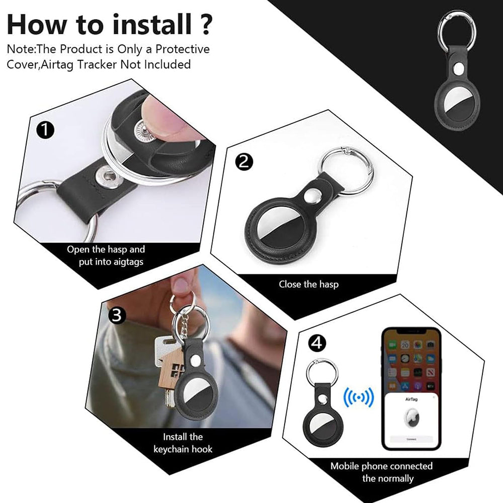 Futrola Techsuit SLH1 za Apple AirTag, Crna