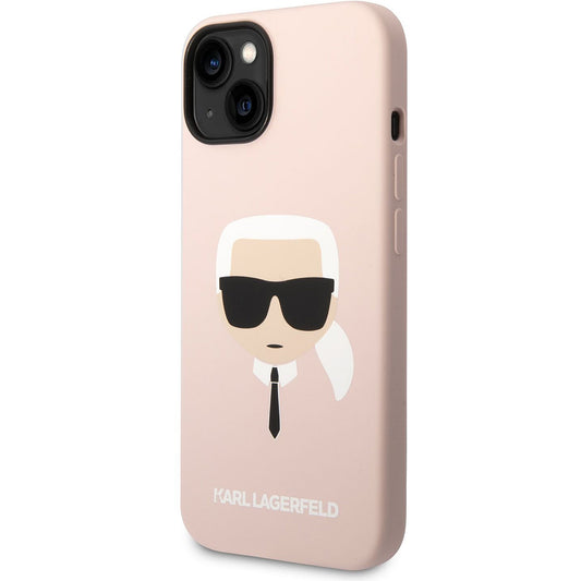 Futrola za Apple iPhone 14 Plus, Karl Lagerfeld, Silicone Karl's Head, Roze