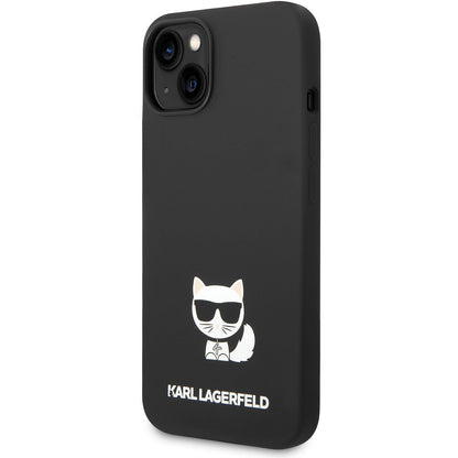 Futrola za Apple iPhone 14 Plus, Karl Lagerfeld, Silicone Body Choupette, Crna