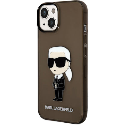 Futrola za Apple iPhone 14 Plus, Karl Lagerfeld, IML Ikonik NFT, Crno Providna