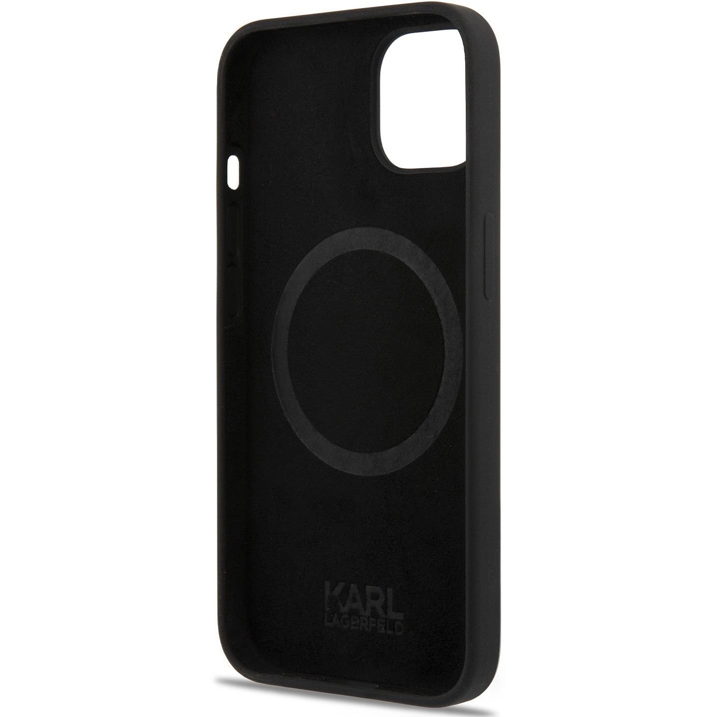 Futrola MagSafe za Apple iPhone 14 Plus, Karl Lagerfeld, Silikonska Karl & Choupette, Crna