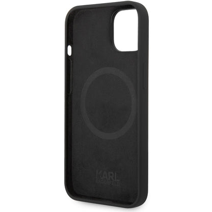MagSafe futrola za Apple iPhone 14 Plus, Karl Lagerfeld, Liquid Silicone Karl Head, Crna