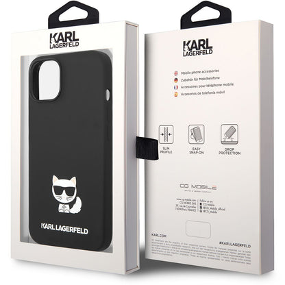 Futrola za Apple iPhone 14 Plus, Karl Lagerfeld, Silicone Body Choupette, Crna