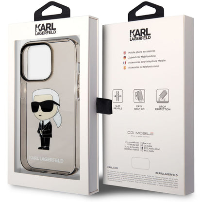 Futrola za Apple iPhone 14 Pro Max, Karl Lagerfeld, IML Ikonik NFT, Crna