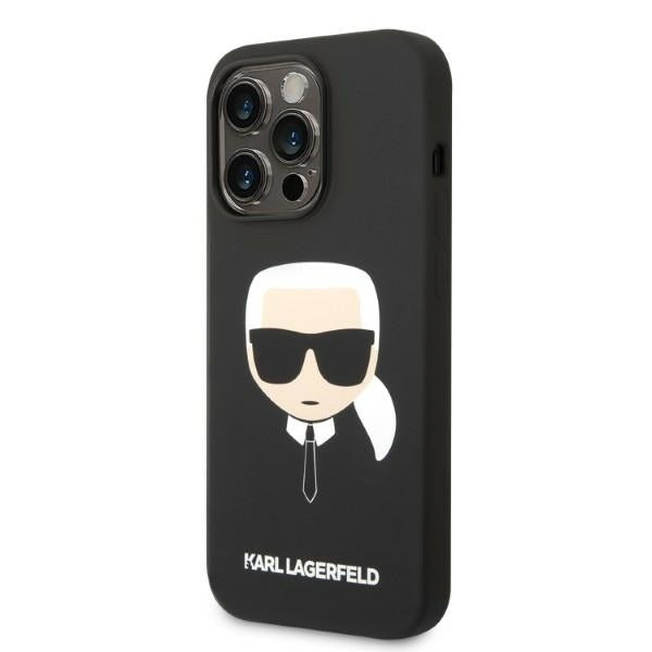 Futrola MagSafe za Apple iPhone 14 Pro, Karl Lagerfeld, Silikonska Karl Head, Crna