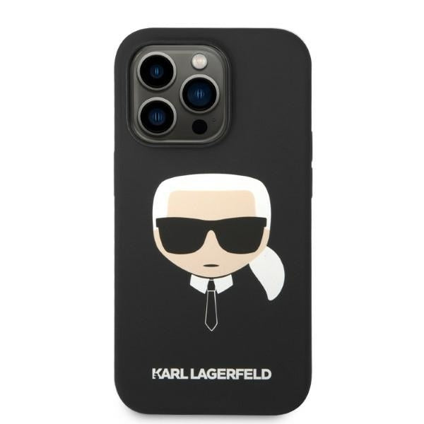Futrola MagSafe za Apple iPhone 14 Pro, Karl Lagerfeld, Silikonska Karl Head, Crna