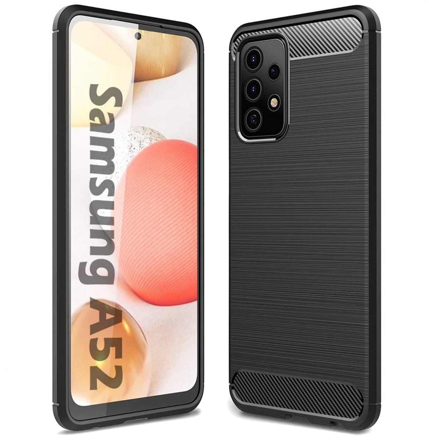 Futrola za Samsung Galaxy A52s 5G A528 / A52 5G A526 / A52 A525, OEM, Karbon, Crna