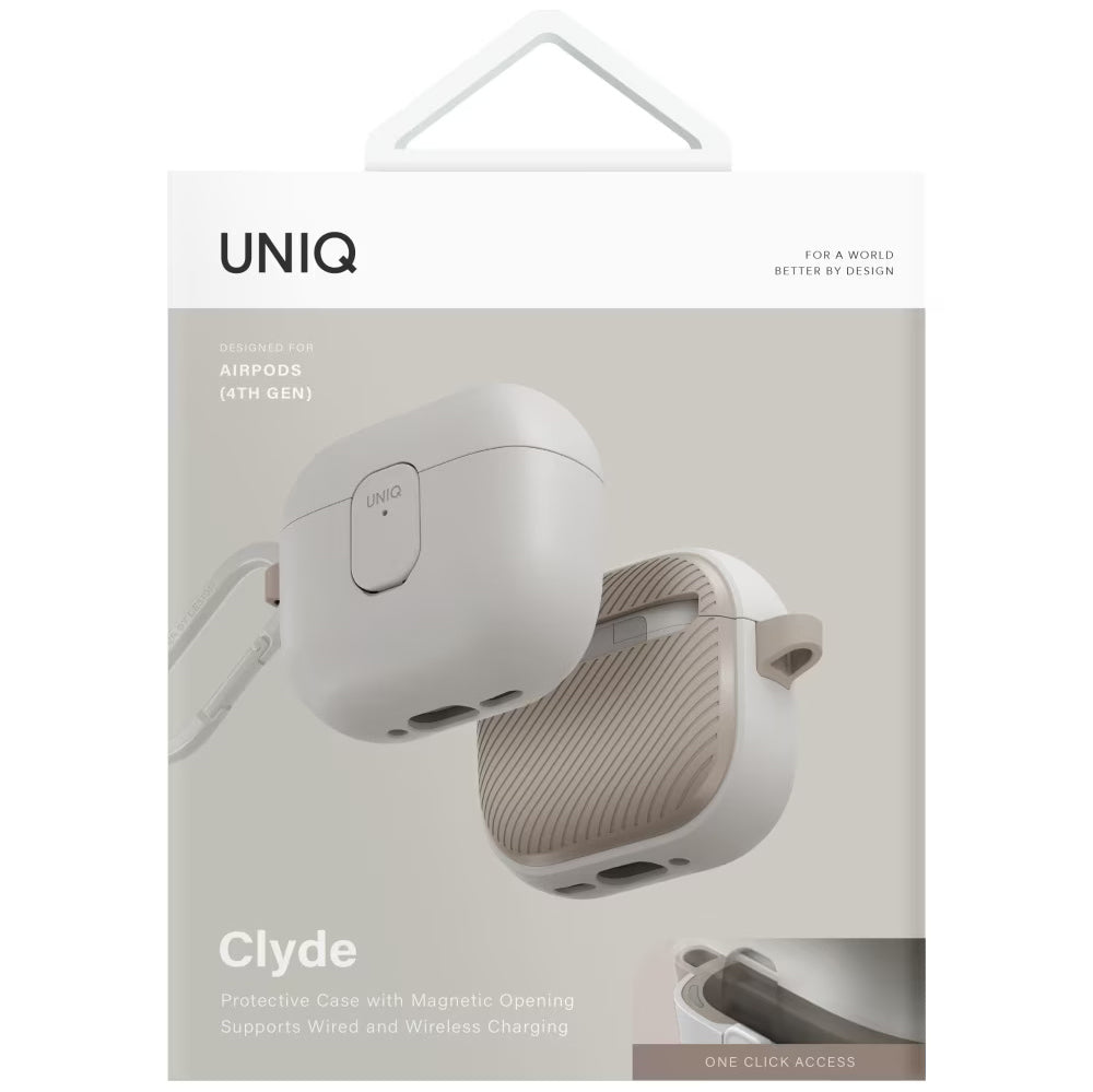 Futrola UNIQ Clyde za Apple AirPods 4, Sivo Bež