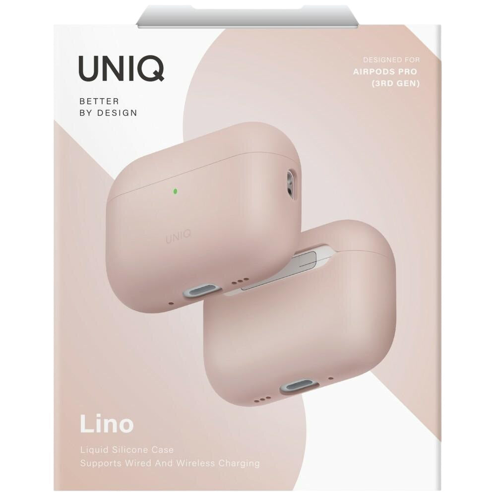 Futrola UNIQ Lino za Apple AirPods Pro 3, Roze
