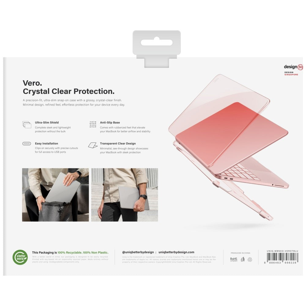 Futrola UNIQ Vero za Apple MacBook Neo 13inch, Roze