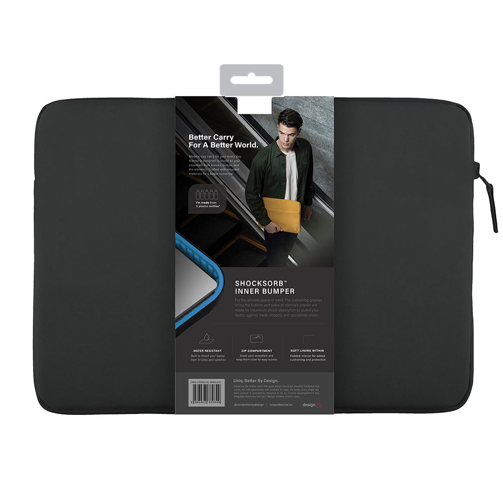 Futrola UNIQ Vienna za laptop max. 16 inča, Crna