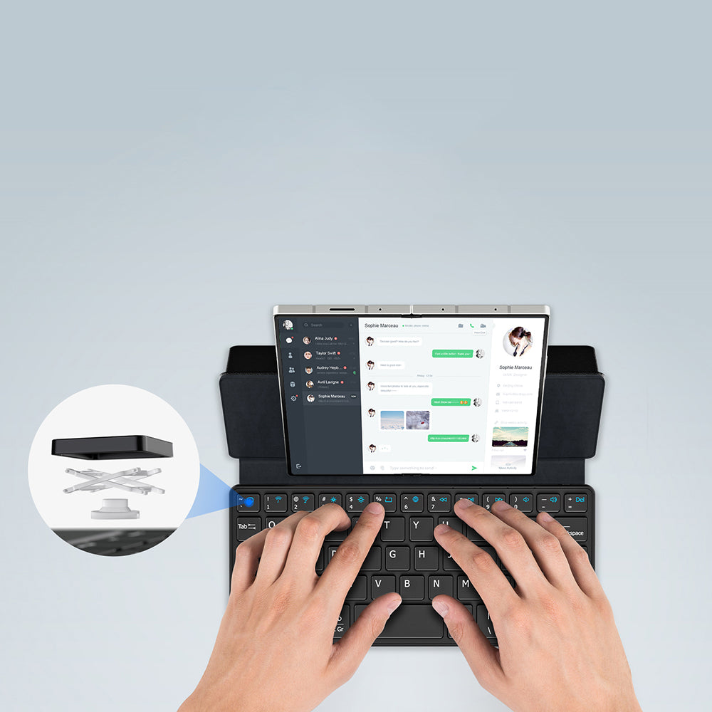 Univerzalna futrola sa Bluetooth tastaturom za telefon, DUX DUCIS, crna