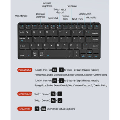 Univerzalna futrola sa Bluetooth tastaturom za telefon, DUX DUCIS, crna
