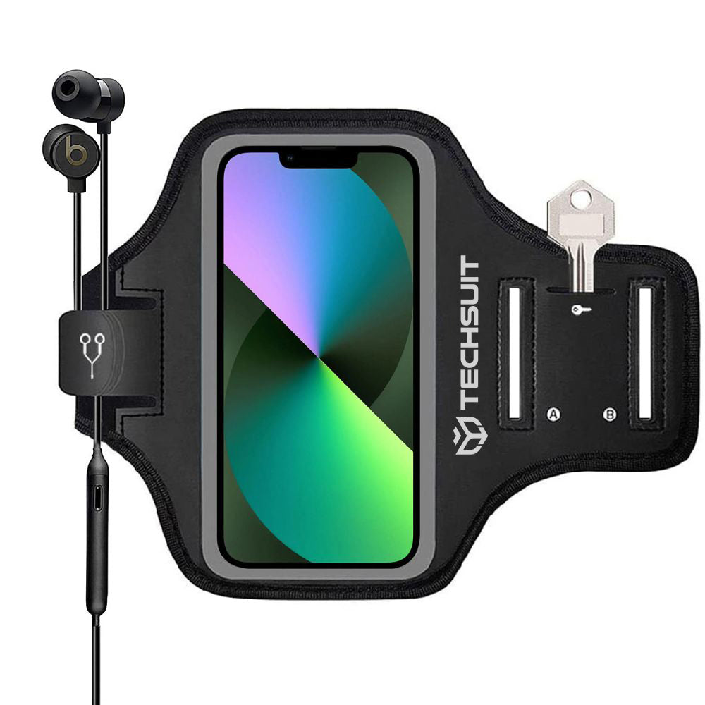 Univerzalna futrola za telefon max. 6.8 inča, Techsuit, Sports TH20, Crna