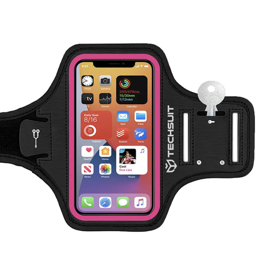 Univerzalna futrola za telefon max. 6.8 inča, Techsuit, Sports TH20, Roze