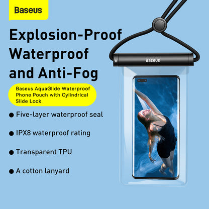 Futrola Univerzalna Waterproof, Baseus, AquaGlide Cylindrical, Bela P60263701213-00