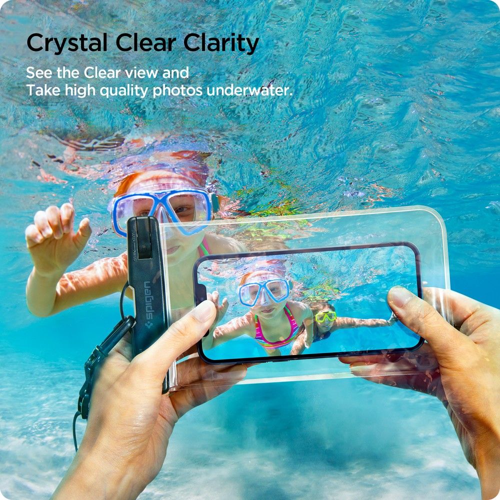 Futrola Univerzalna Waterproof za Telefon max. 3.5inch - 7inch, Spigen, A601, Set 2 komada, Transparentna AMP03098