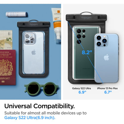 Univerzalna Vodootporna Futrola za Telefon max. 3.5inch - 7inch, Spigen, A601, Set 2 komada, Crna AMP04523