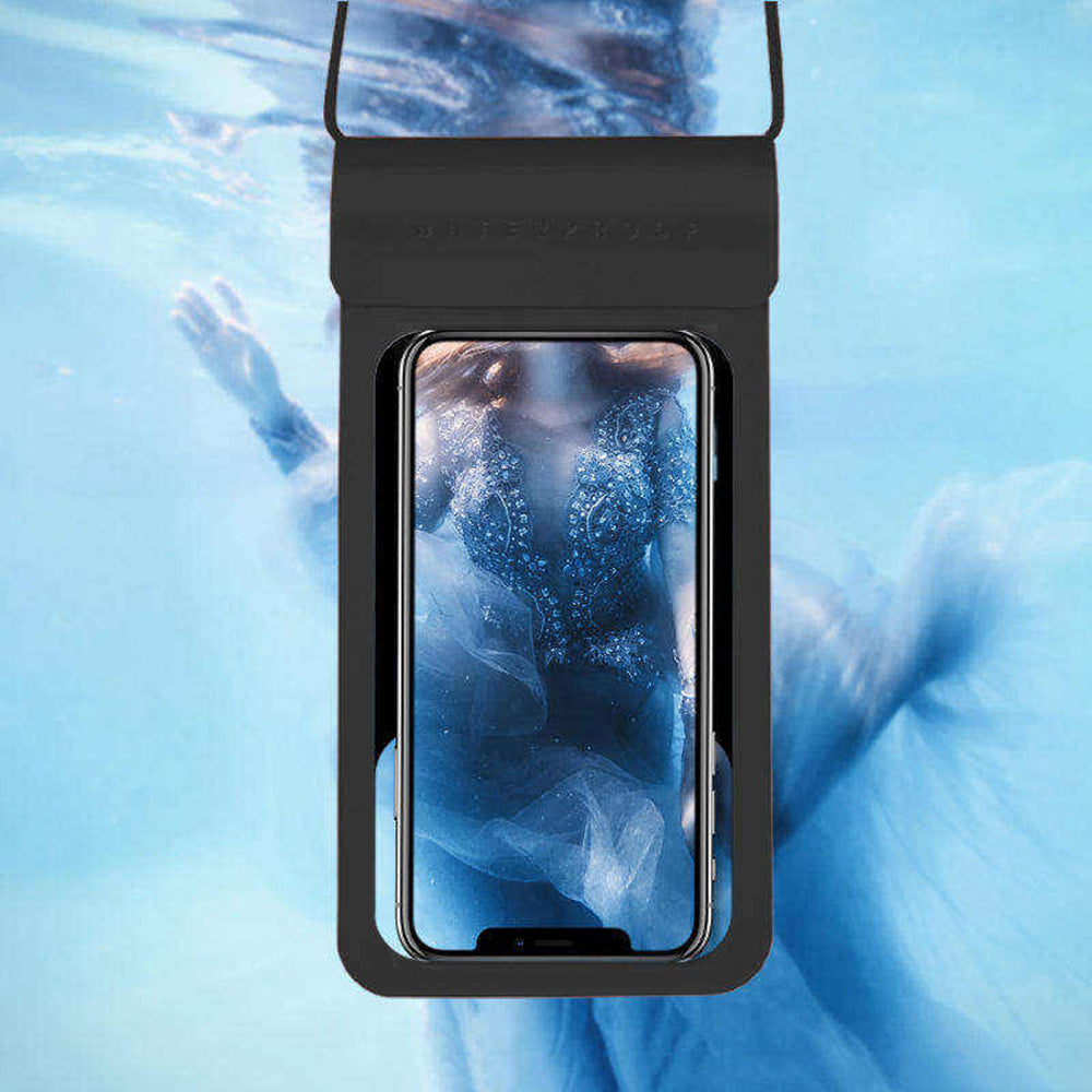 Univerzalna vodootporna futrola za telefon max. 6.8 inča, Techsuit, TWC1, Srebrna