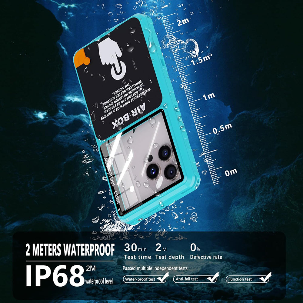 Univerzalna vodootporna futrola za telefon max. 6.9 inča, ShellBox, AirBox, Plava
