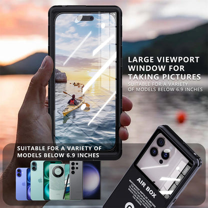 Univerzalna vodootporna futrola za telefon max. 6.9 inča, ShellBox, AirBox, Plava