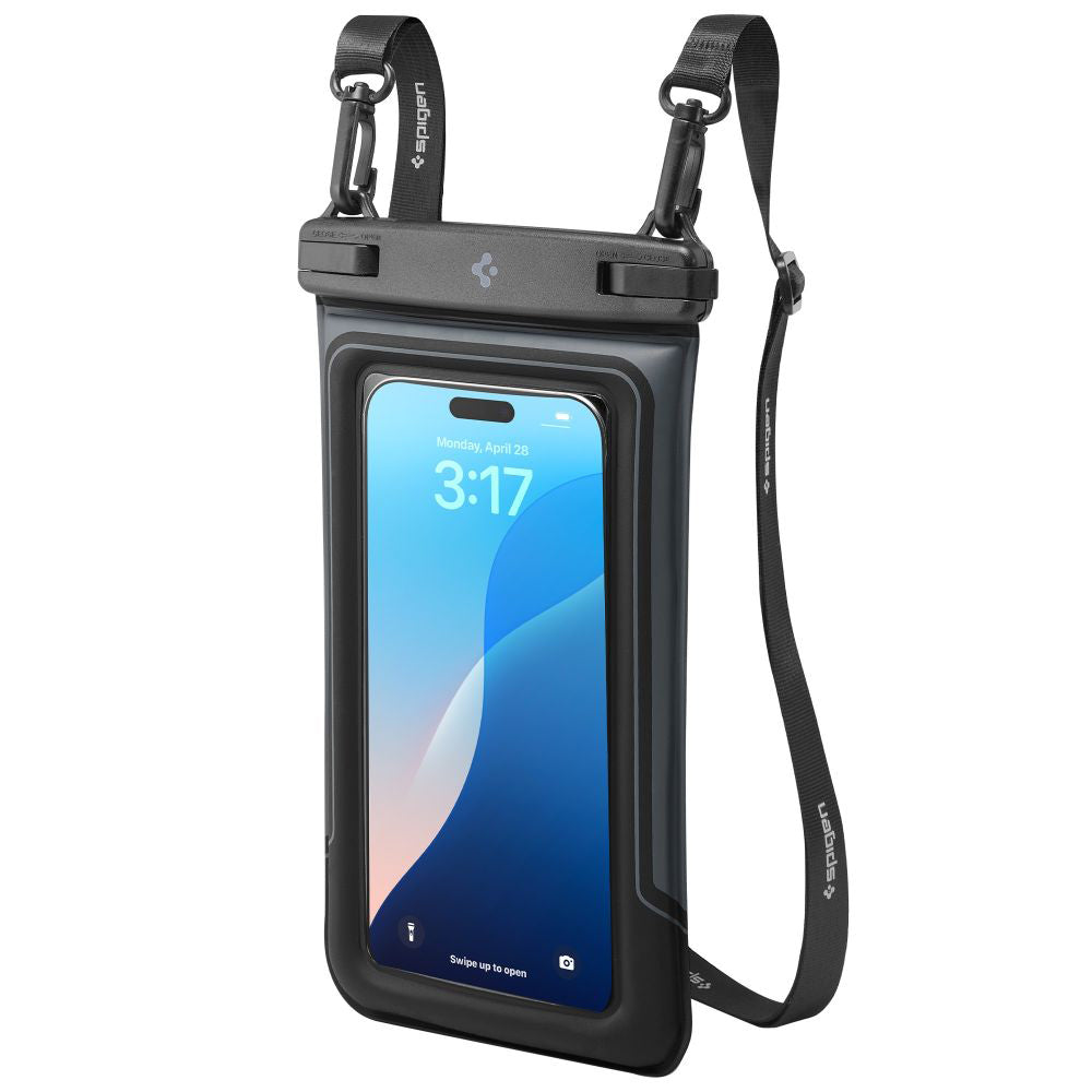 Univerzalna Vodootporna Futrola za Telefon max. 6.9inch, Spigen, A611P, Set 2 komada, Mat Crna ACS09348