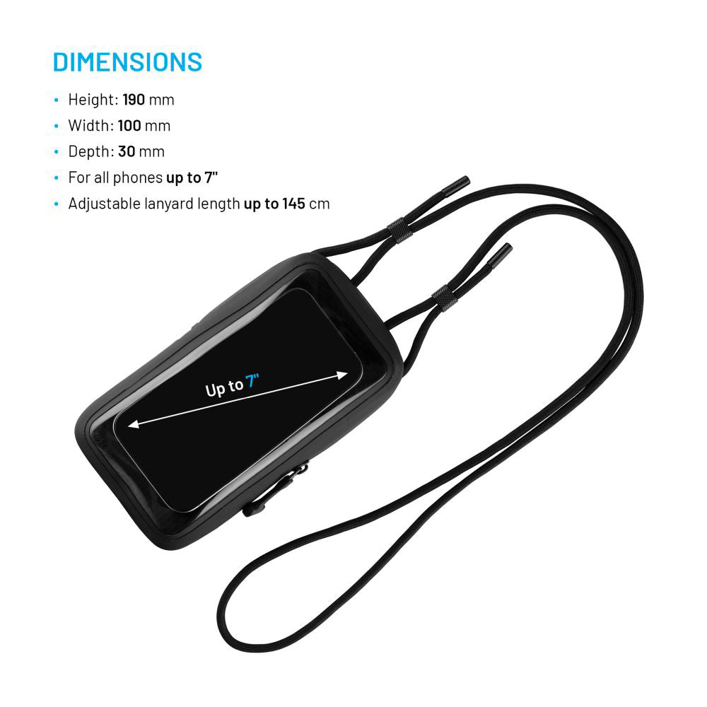 Futrola Univerzalna Waterproof za Telefon max. 7inch, Fixed, Crna