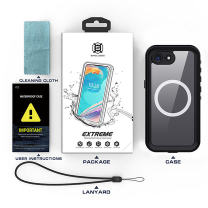MagSafe vodootporna futrola za Apple iPhone 17e / 16e, Techsuit, Shellbox, Crna