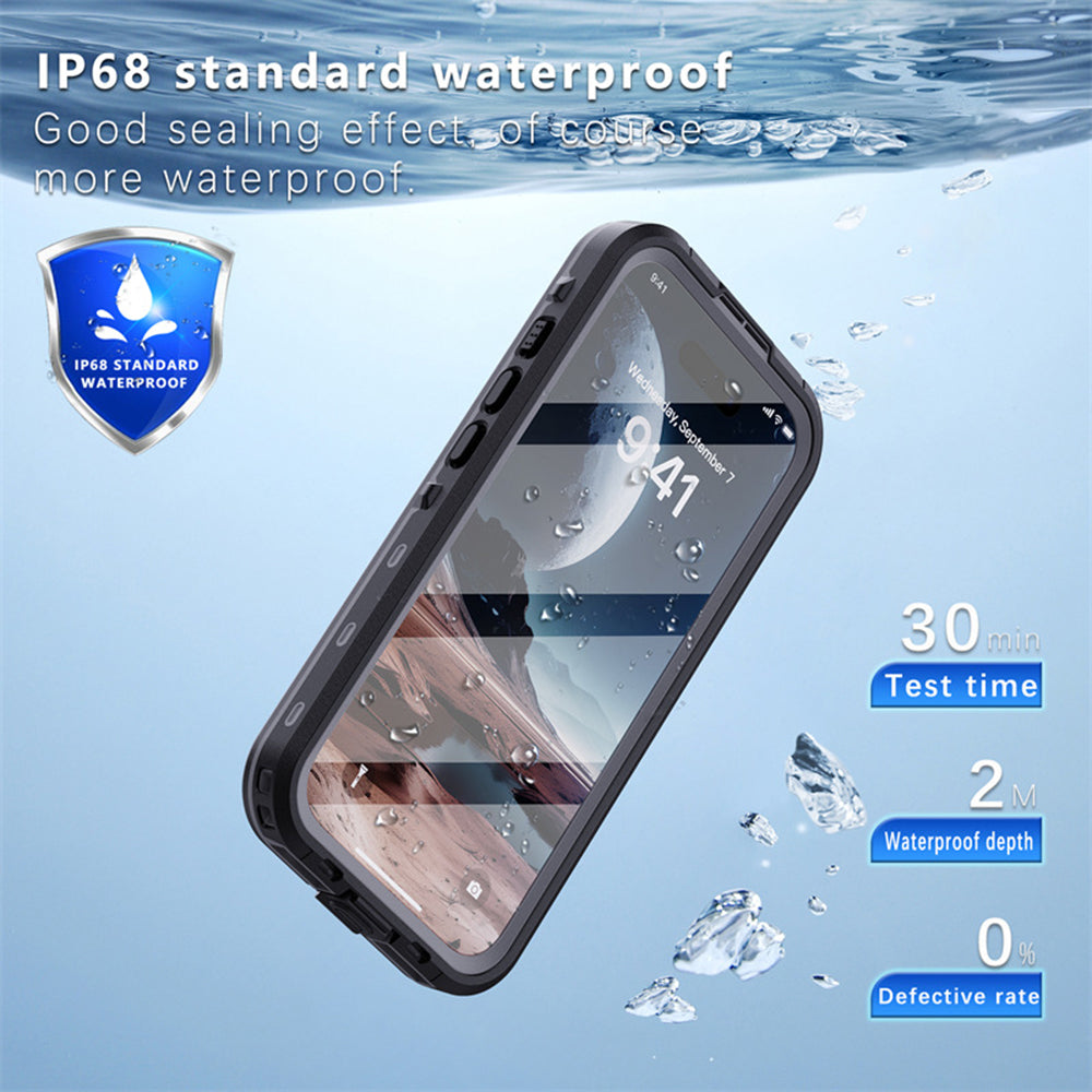 Vodootporna futrola za Apple iPhone 16, ShellBox, Crna