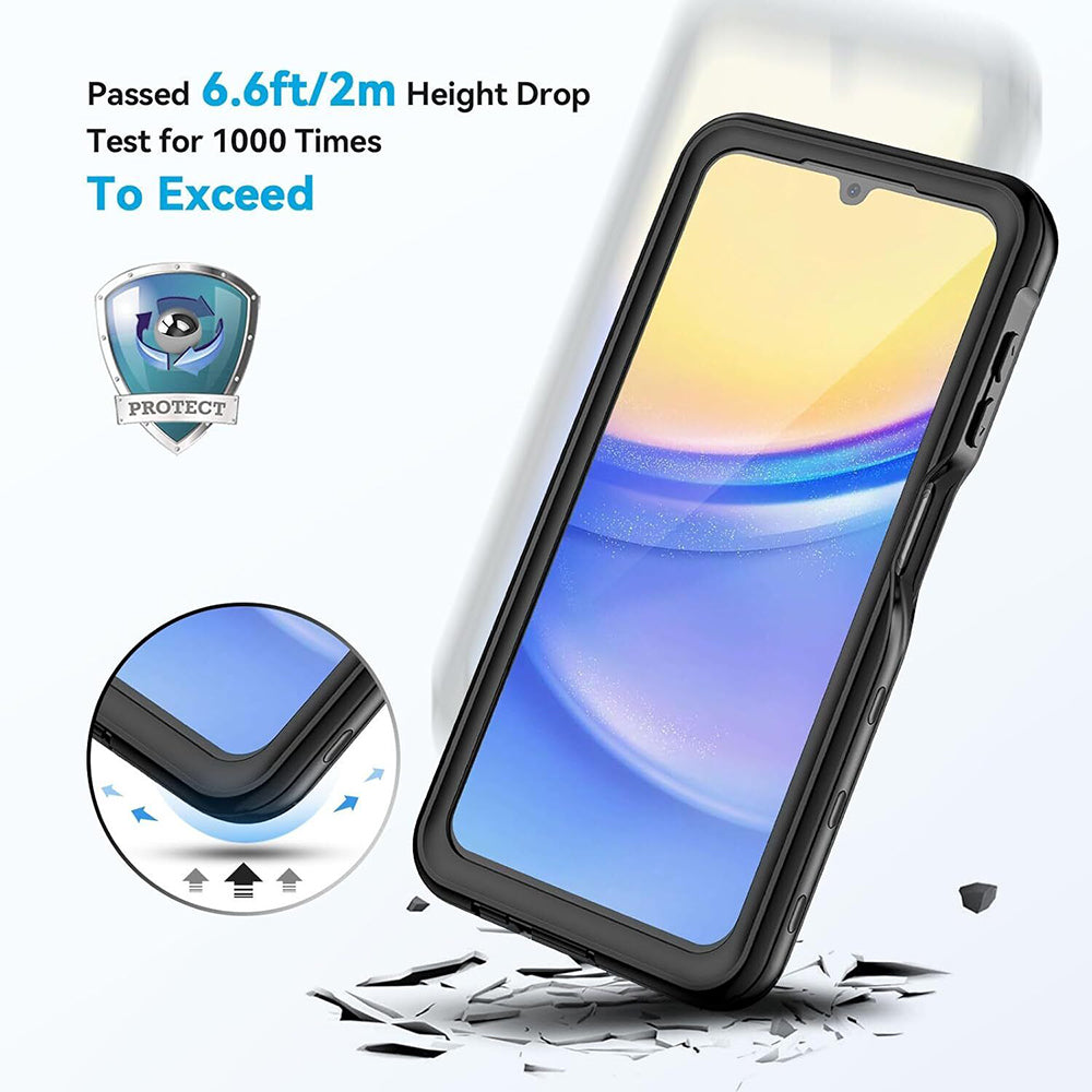 Vodootporna futrola za Samsung Galaxy A15 5G A156 / A15 A155, ShellBox, Crna