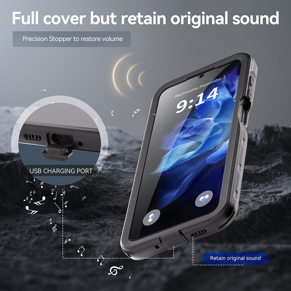 Vodootporna futrola za Samsung Galaxy A16 5G A166 / A16 4G A165, ShellBox, Crna