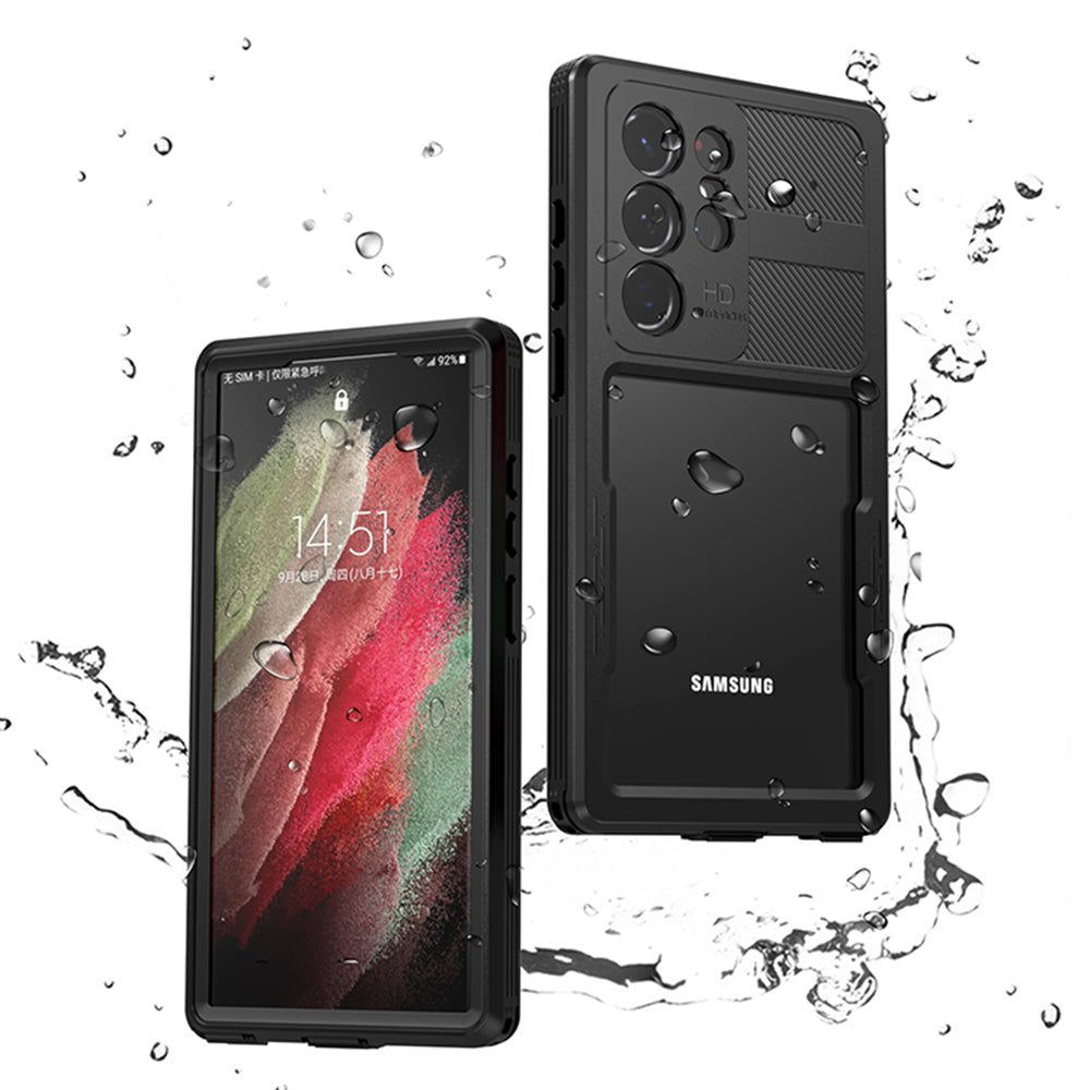 Vodootporna futrola za Samsung Galaxy S23 Ultra S918, ShellBox, Crna