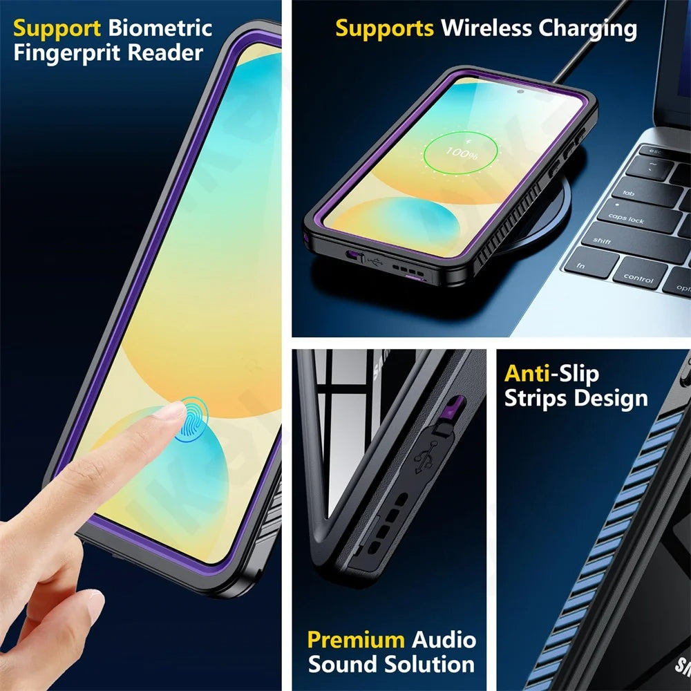 Vodootporna futrola za Samsung Galaxy S25 S931, ShellBox, Crna