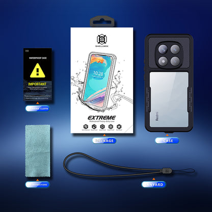 Vodootporna futrola za Xiaomi Poco X7 / Redmi Note 14 Pro 5G, ShellBox, Crna