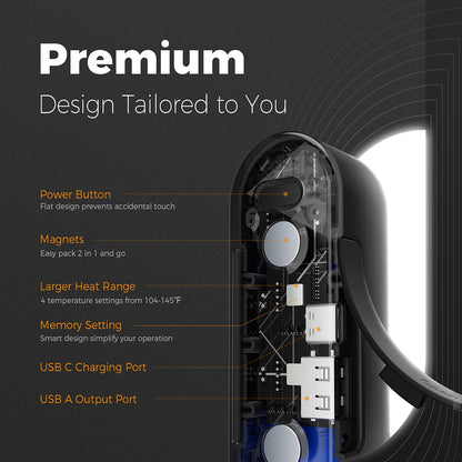 Grejač za ruke Ocoopa UT2s, Crni