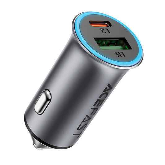 Auto punjač Acefast B16, 95W, 3.25A, 1 x USB-A - 1 x USB-C, Sivi