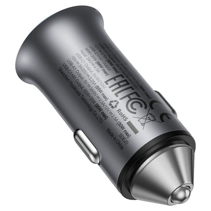 Auto punjač Acefast B16, 95W, 3.25A, 1 x USB-A - 1 x USB-C, Sivi