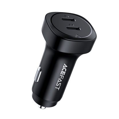 Auto punjač Acefast B2, 72W, 3A, 2 x USB-C, Crni