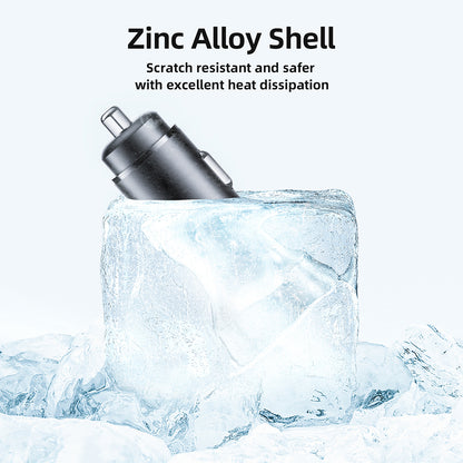 Auto punjač Acefast B2, 72W, 3A, 2 x USB-C, Crni